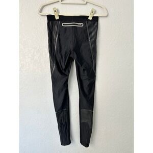 Nike Dri-FIT Running Tights‎ Women's Black Athletic Leggings Striped Size small